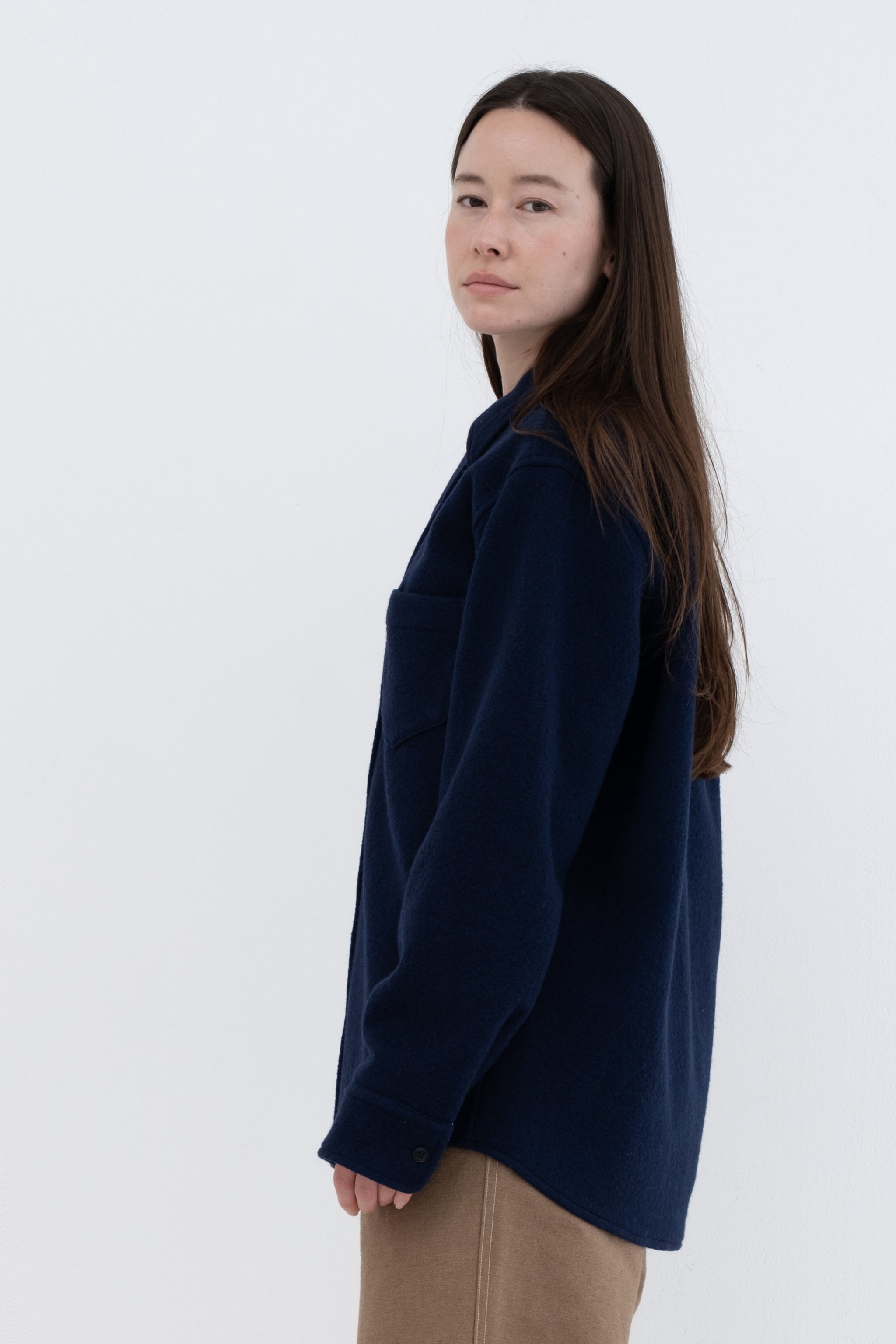 Heavy Wool Knit Shirt