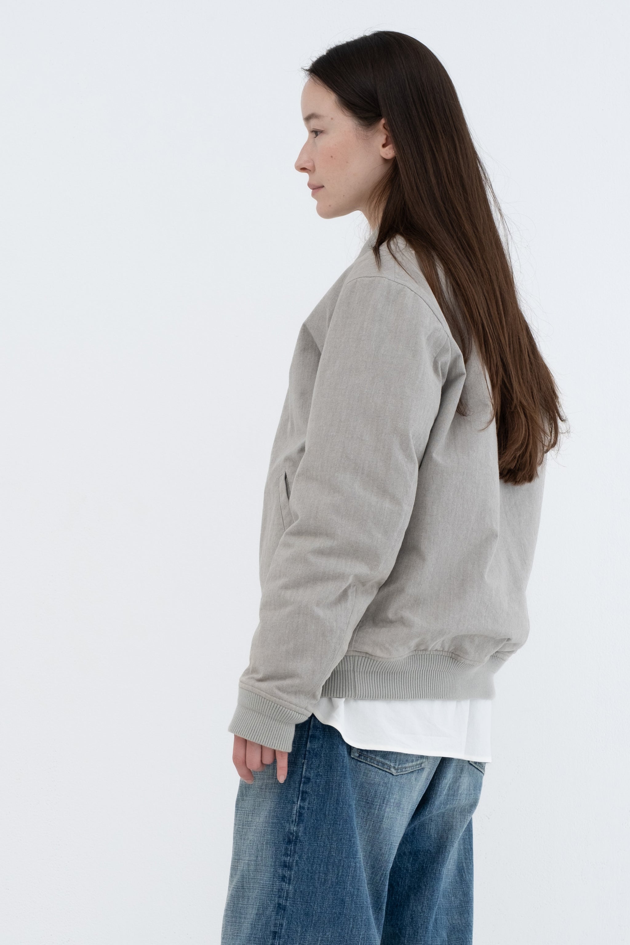 Natural Green Bomber Jacket