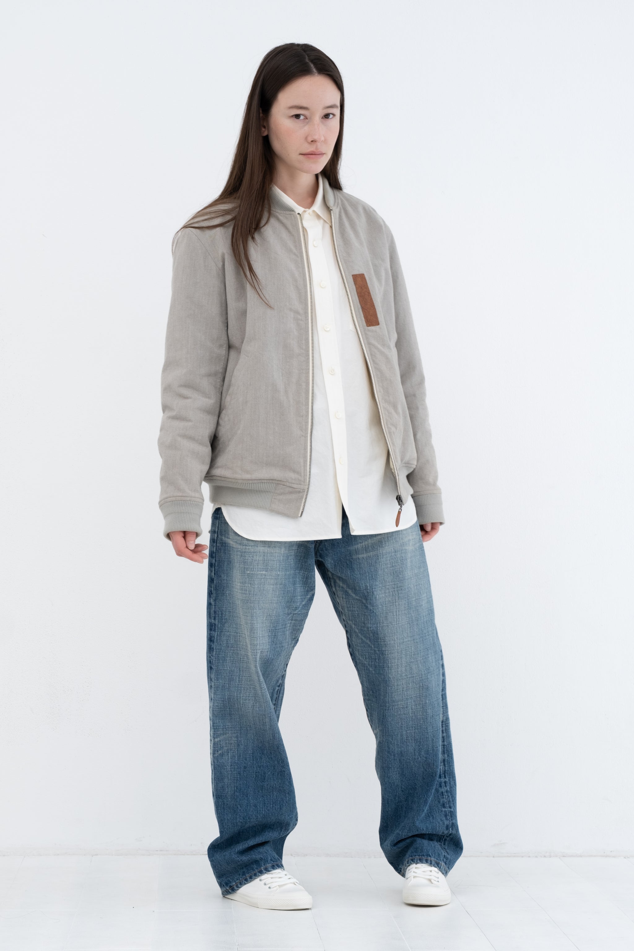 Natural Green Bomber Jacket