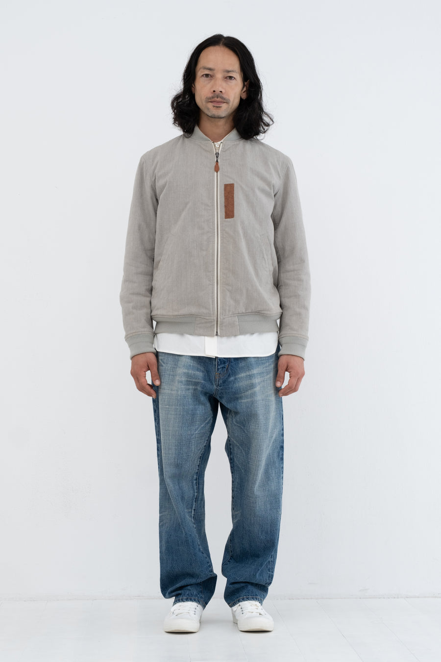 Natural Green Bomber Jacket