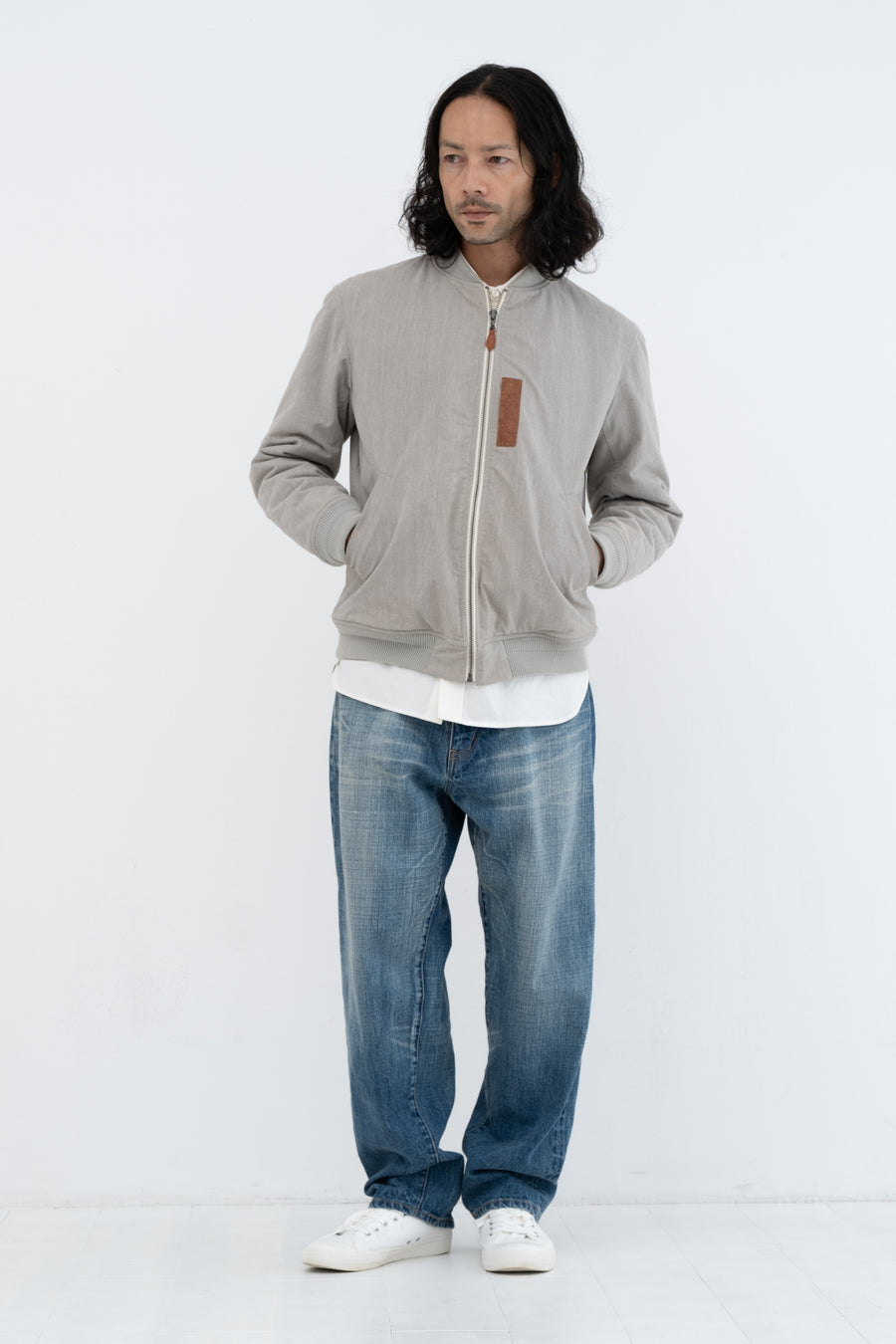 Natural Green Bomber Jacket