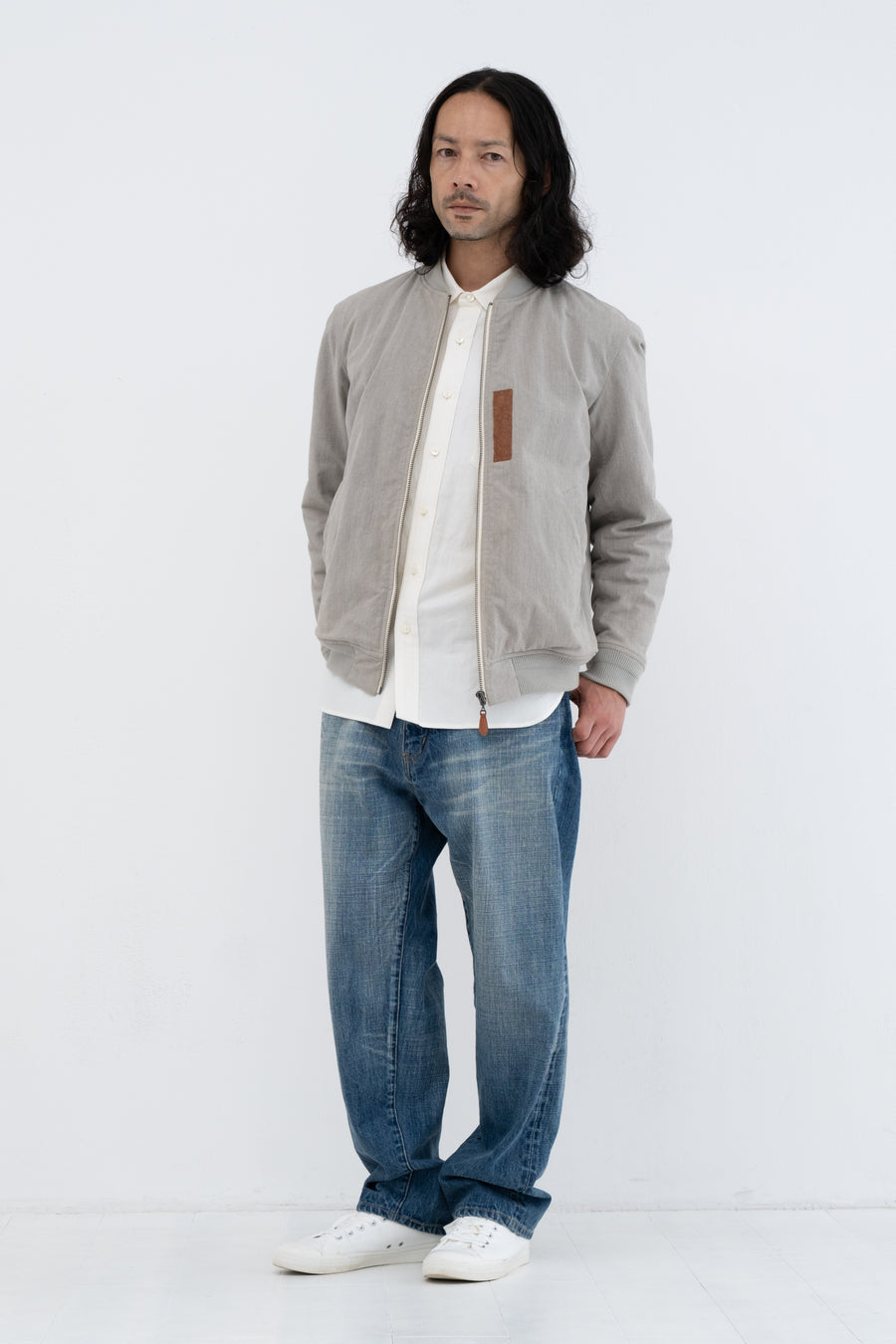 Natural Green Bomber Jacket