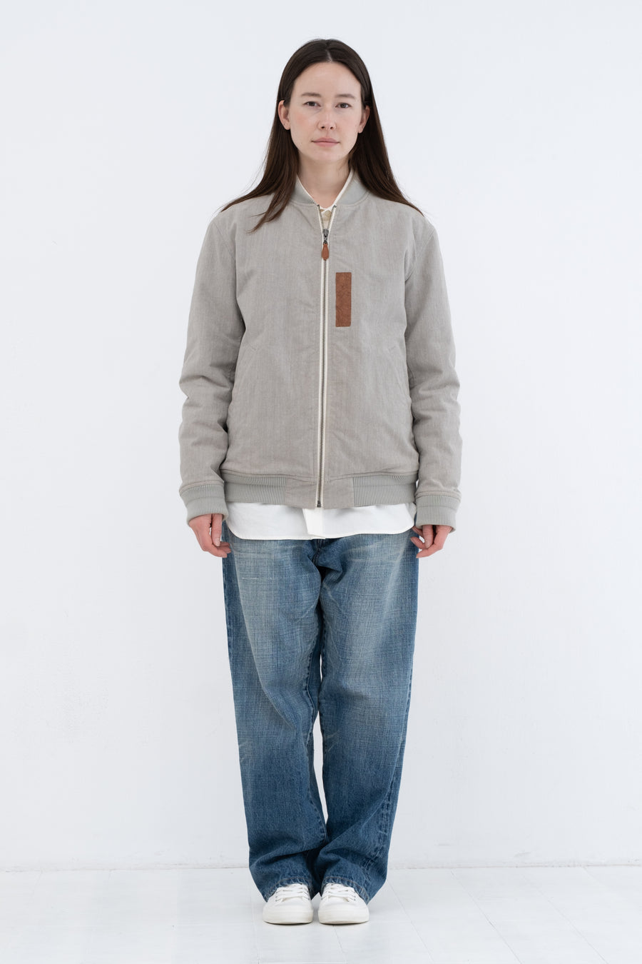 Natural Green Bomber Jacket